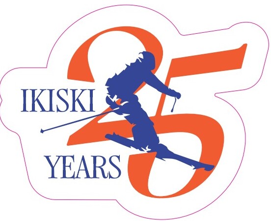 Skier Numeral Sticker — ikiski 25 YEARS