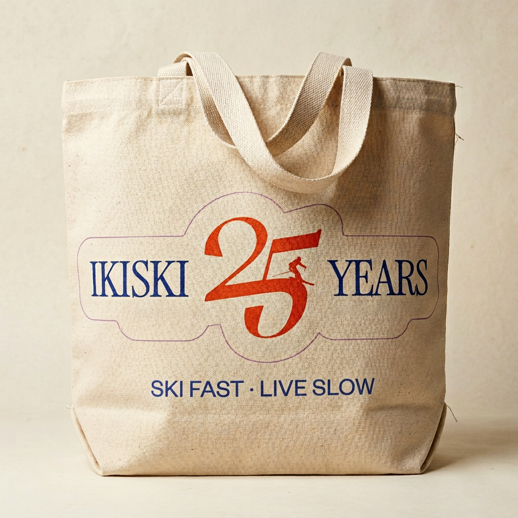 Slogan Tote — SKI FAST · LIVE SLOW